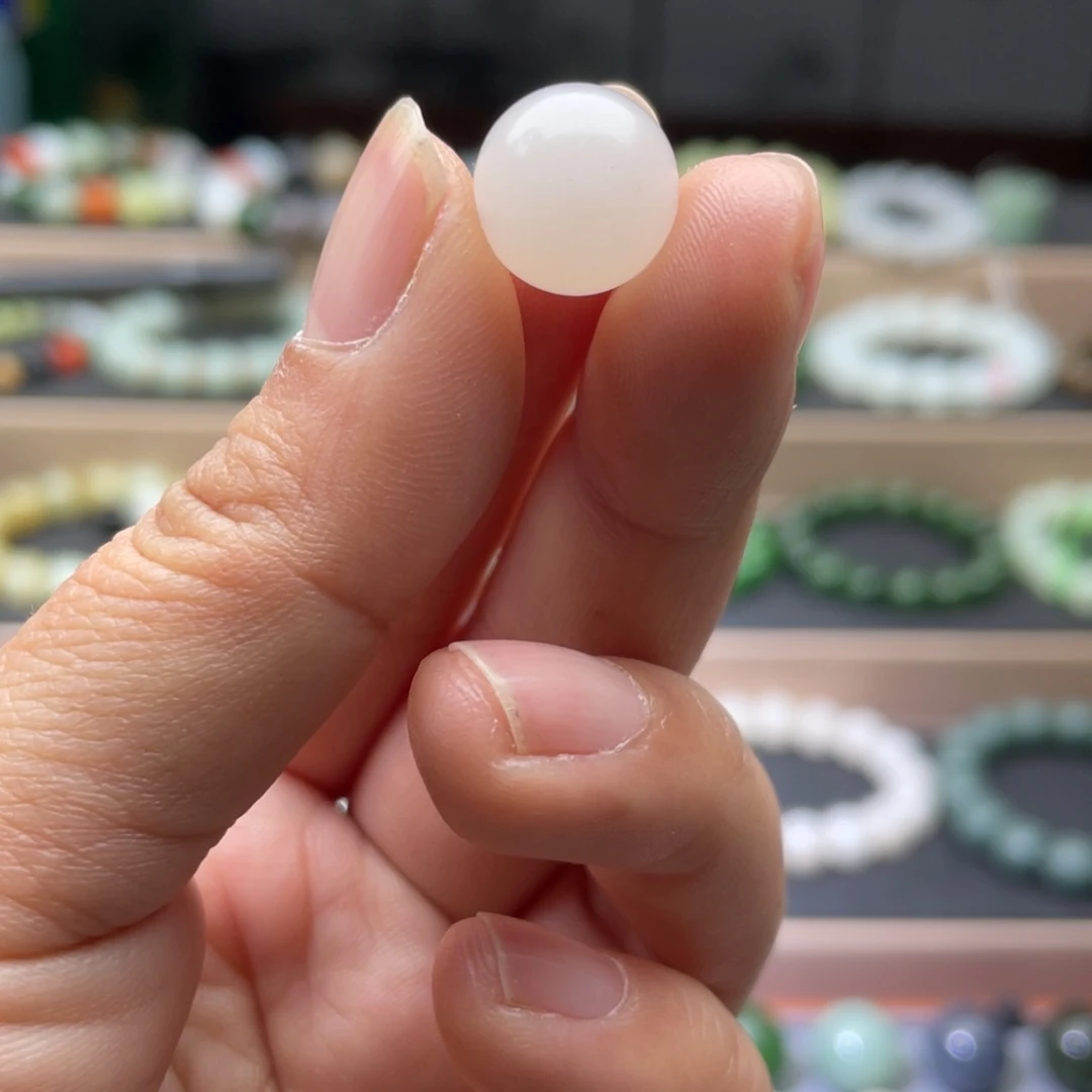 和田玉单珠12未镶嵌