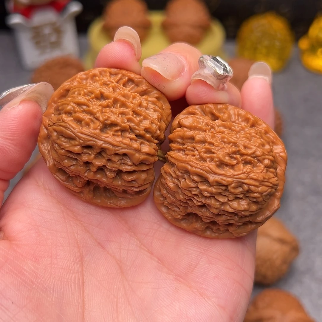把件文玩核桃毕业精品精配南疆39.8全品肚高同尺肉球