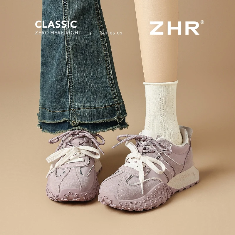 德训鞋女2025鞋子女款百搭新款软底加绒休闲鞋运动鞋内增高阿甘鞋