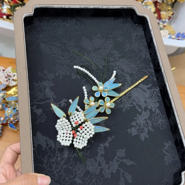 醋酸铁合金鹅毛仿点翠