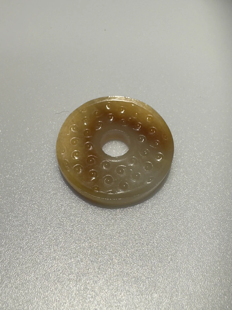 战国风格和田白玉红沁谷纹壁挂件吊坠