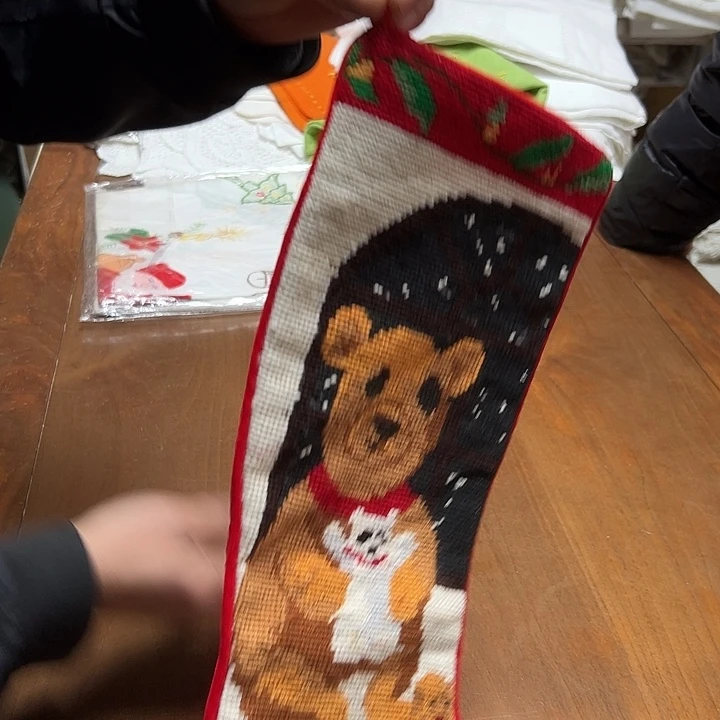 毛绒亚麻棉224-圣诞袜