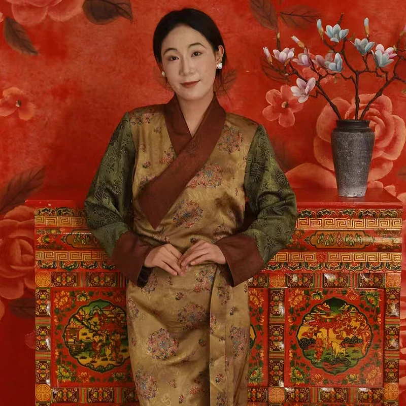 断码清货丨藏装博拉女士长裙藏式连衣裙网红新中式藏袍民族风裙子