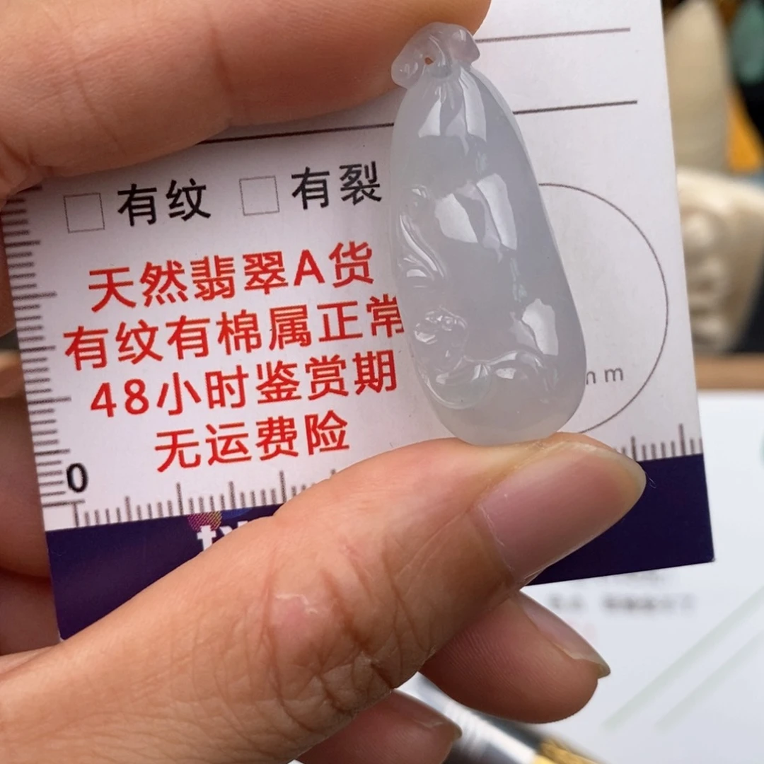 翡翠未镶嵌颈饰福豆