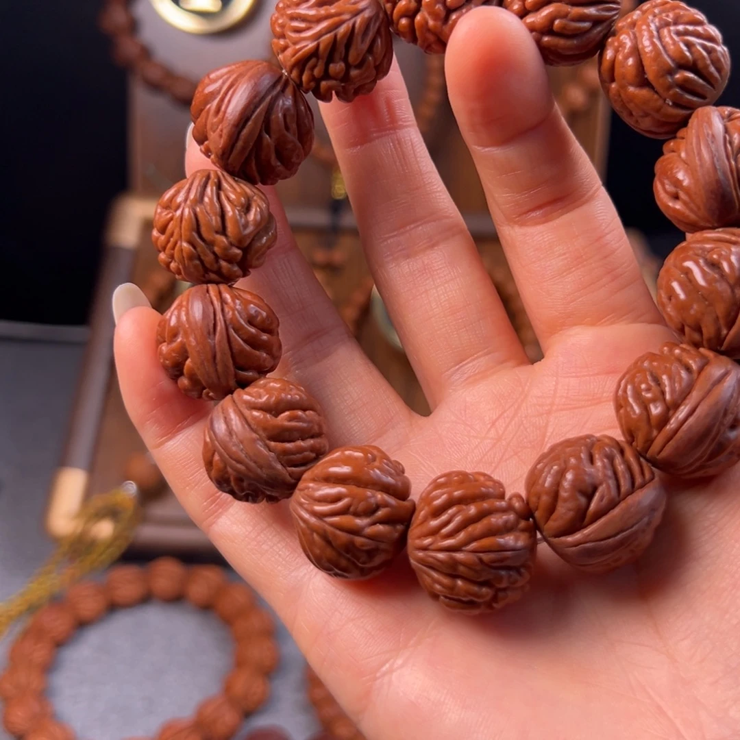 m****吊坠桃核20豹子头编织绳穿加搁片