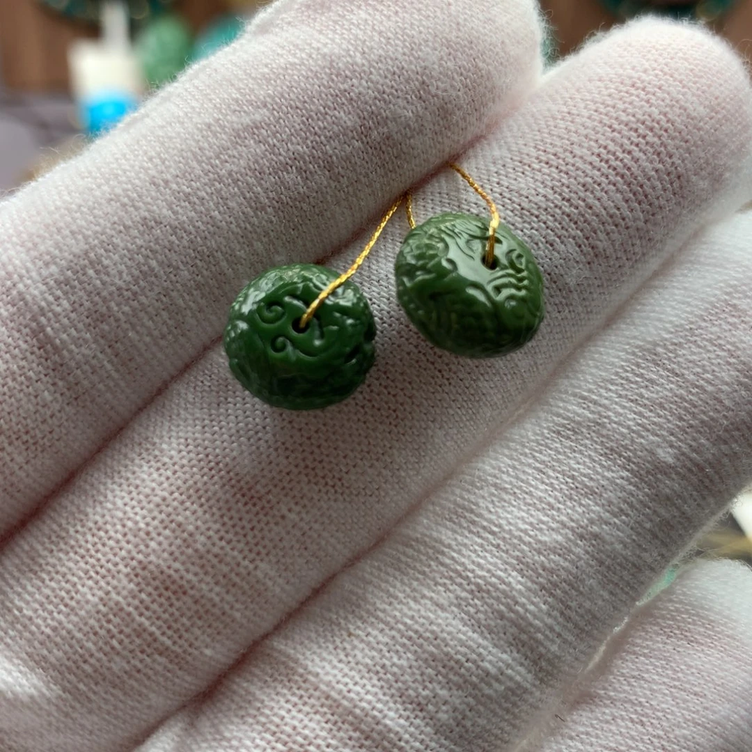 足金镶嵌绿松石发饰