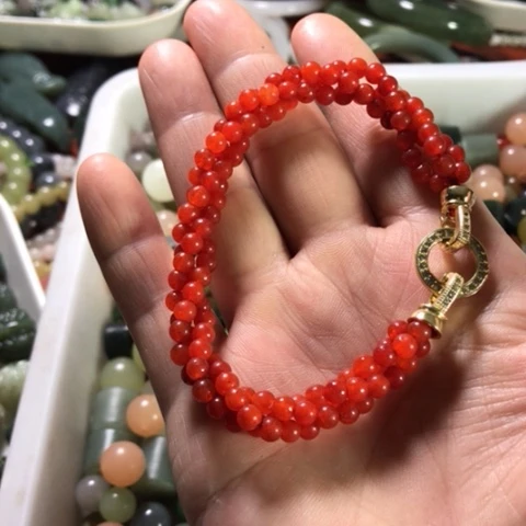 未镶嵌南红玛瑙珠宝半成品