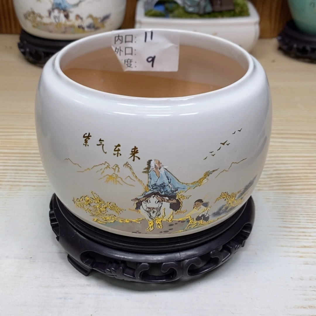 紫砂陶瓷花盆浮力