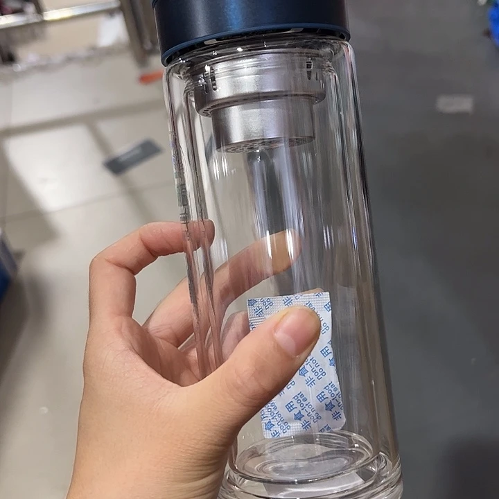 抗菌呗340340340蓝色玻璃杯➕杯套