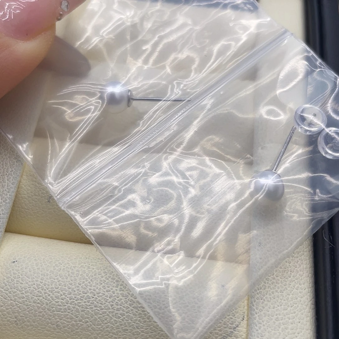 淡水珍珠耳饰银S925镶嵌