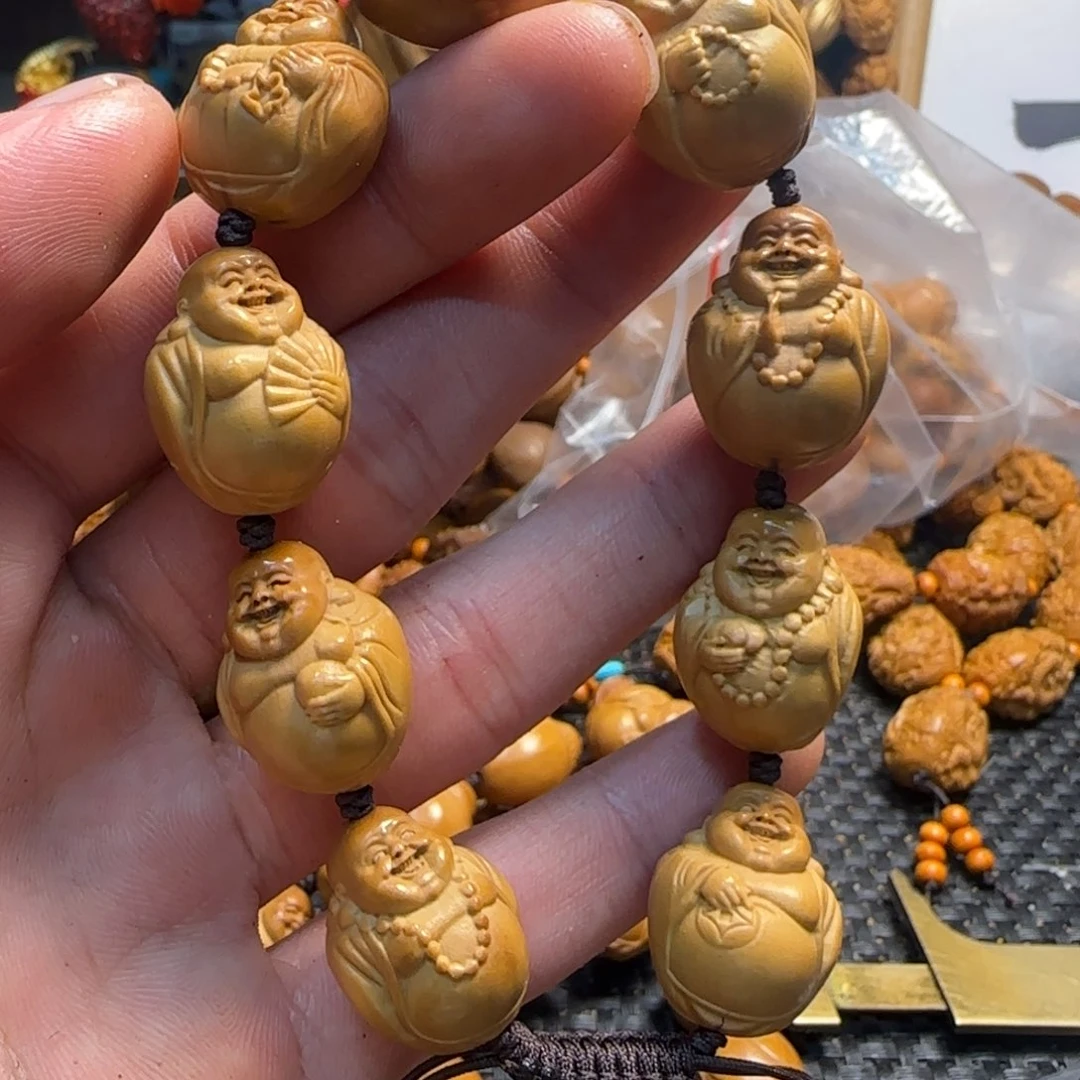 橄榄核手串/手链光背弥勒