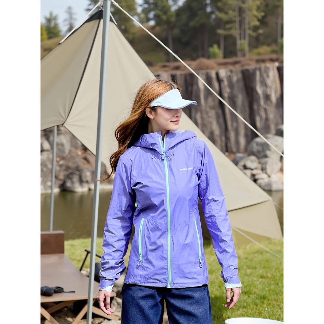 德国紫色冲锋衣外套女2025新款户外三合一防风防水防晒徒步登山服