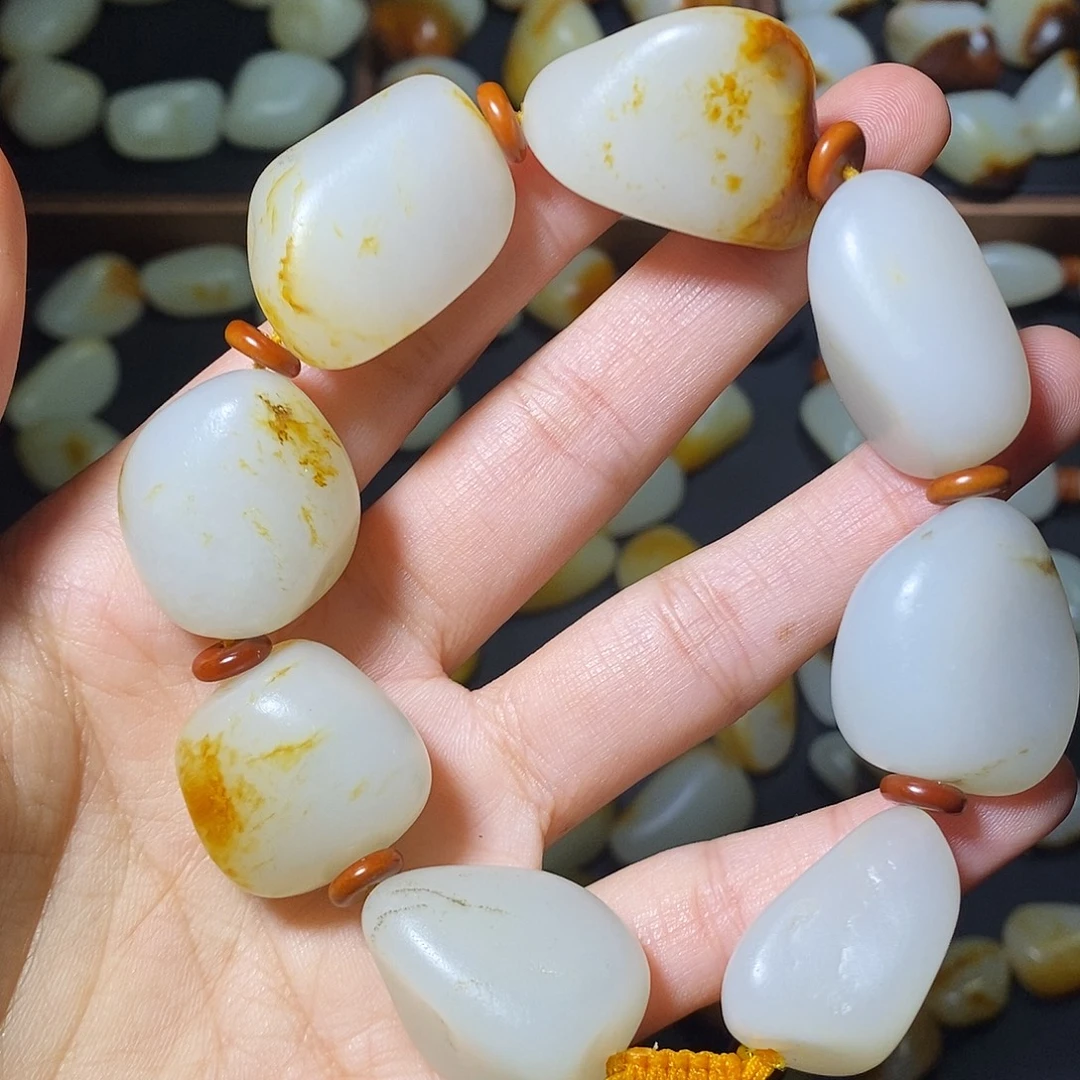 和田玉未镶嵌手链