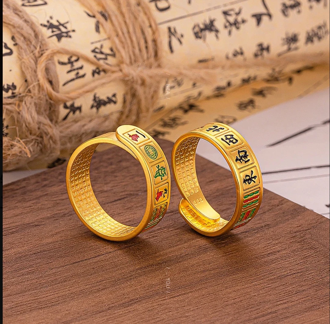 合金戒指 活口可调节十三幺麻将戒指