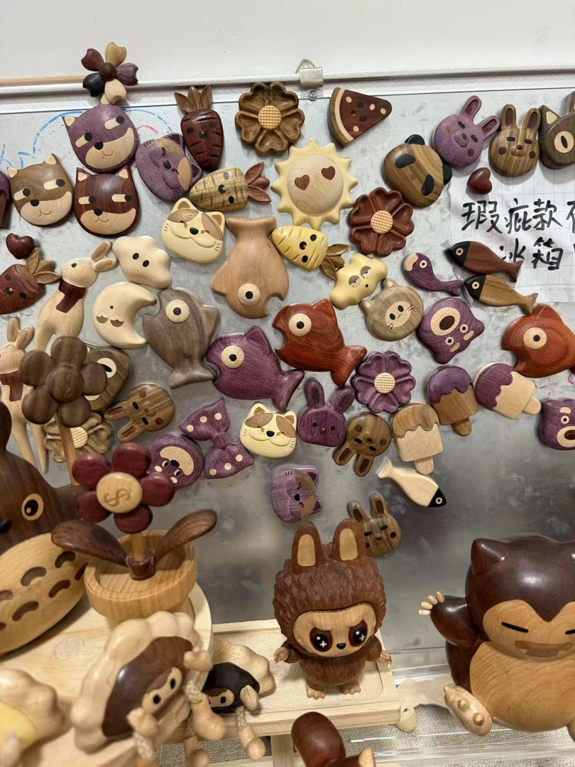 实木冰箱贴一物拍一物（不退不换）