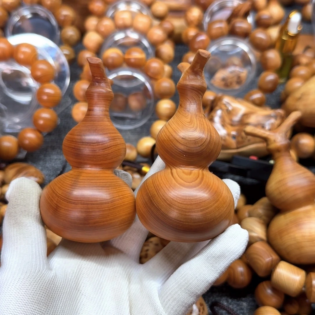 柏木首*一对崖柏葫芦