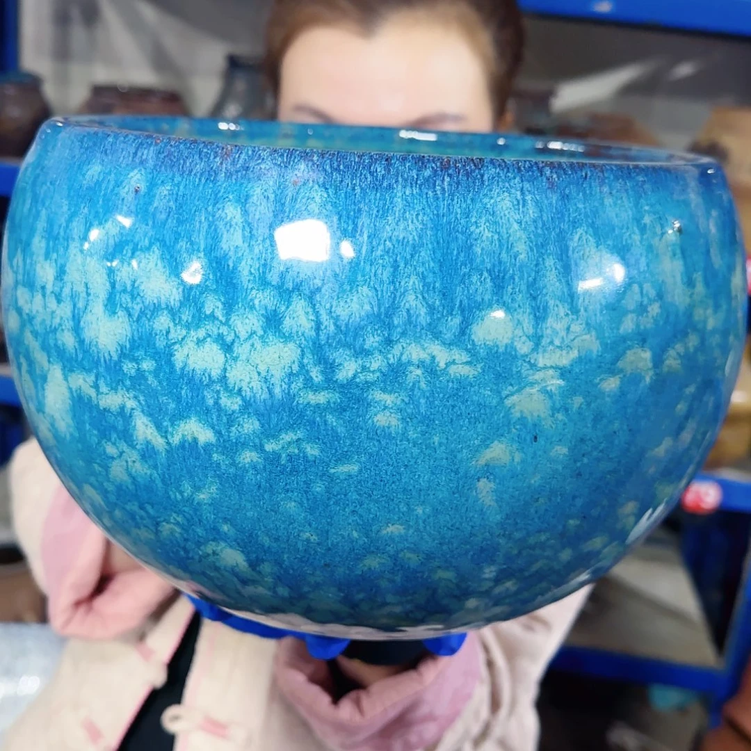 紫砂花盆高18口25