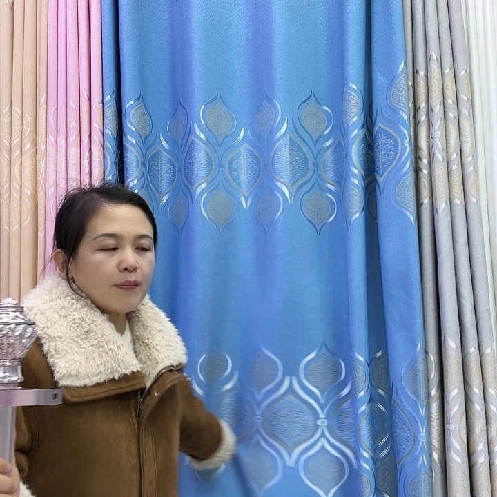 纱加厚伸缩2.6到3.1钻石蓝5米对开打孔高2.2