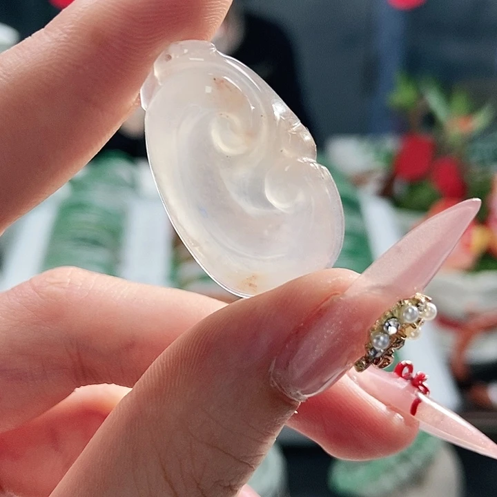 石英质玉吊坠(不含链)未镶嵌天然A货非洲翠挂件