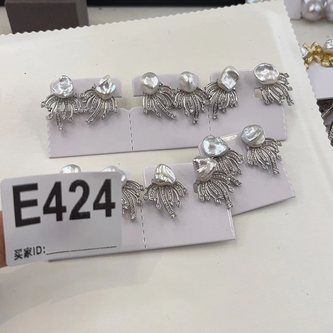 耳饰合金淡水珍珠