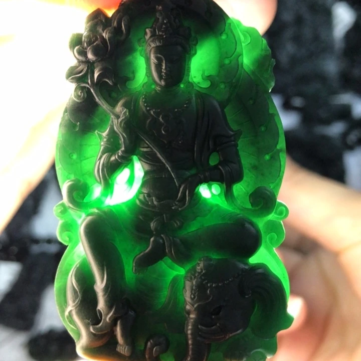 定制翡翠未镶嵌普贤