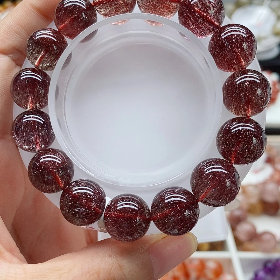 未镶嵌手链水晶红超七