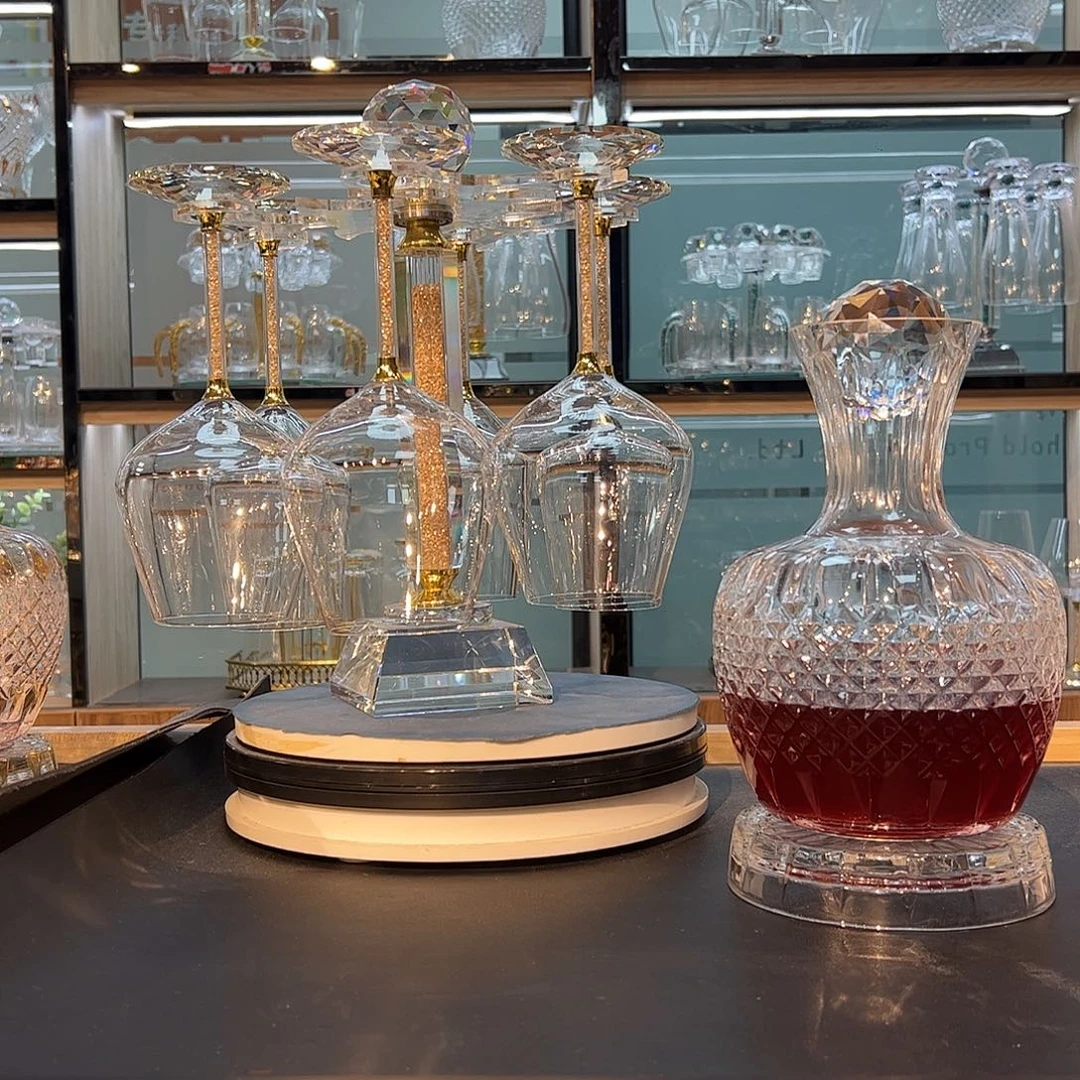 手柄款水晶玻璃红酒杯白酒杯啤酒杯