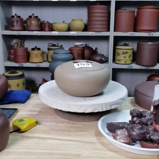 紫砂茶叶罐一斤装牛鼻盖清灰段泥153