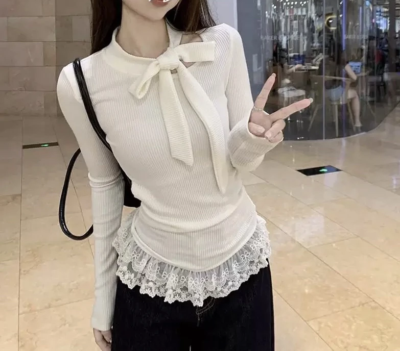 修身显瘦百搭纯欲风上衣