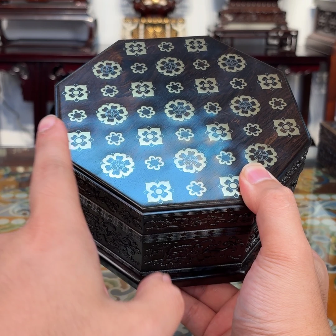 黑酸枝木类成套家具紫光檀盒子