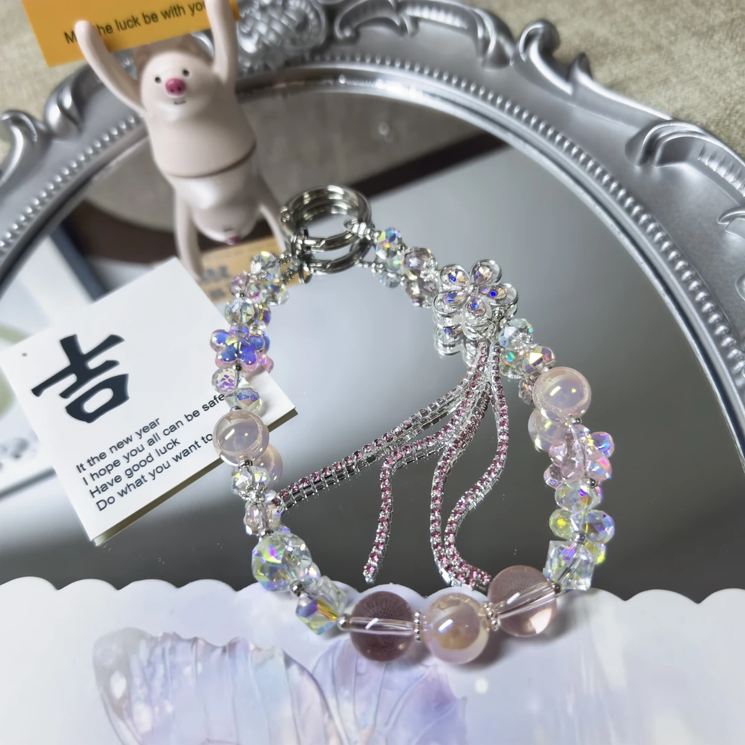 （体验价）精品手工diy手机链满钻串珠包挂钥匙链通用配饰