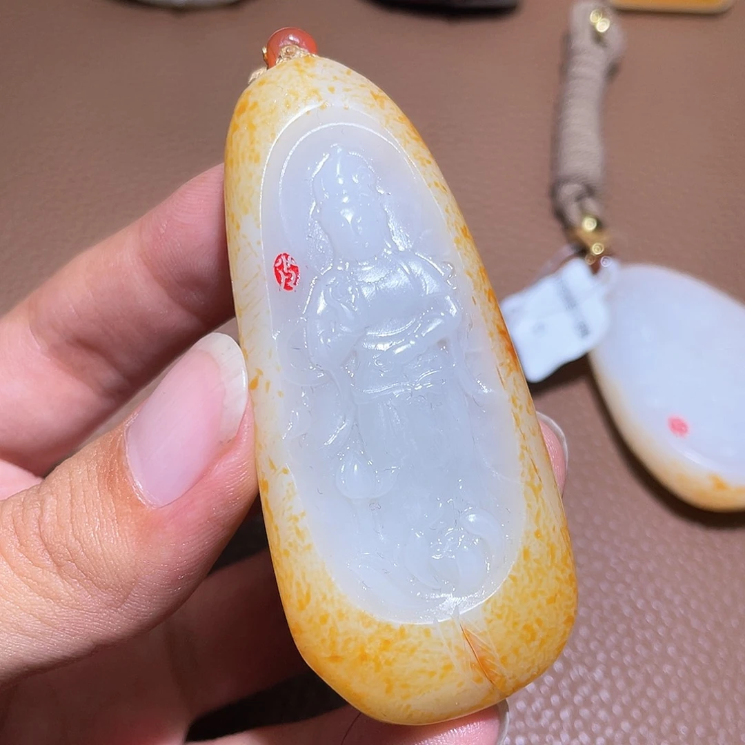 和田玉未镶嵌挂件y