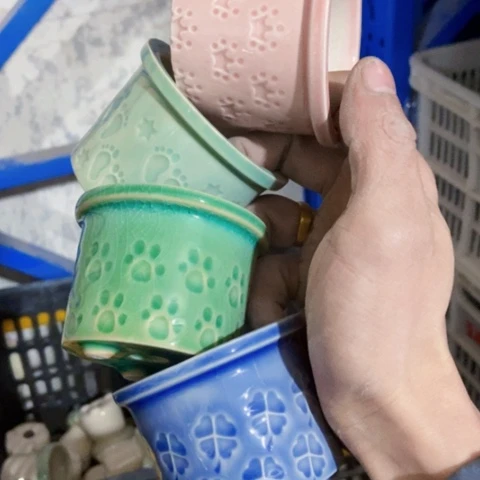 红陶微瑕花盆满12包邮