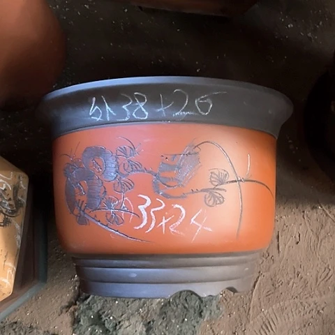 紫砂花盆盆大金钟盆一个