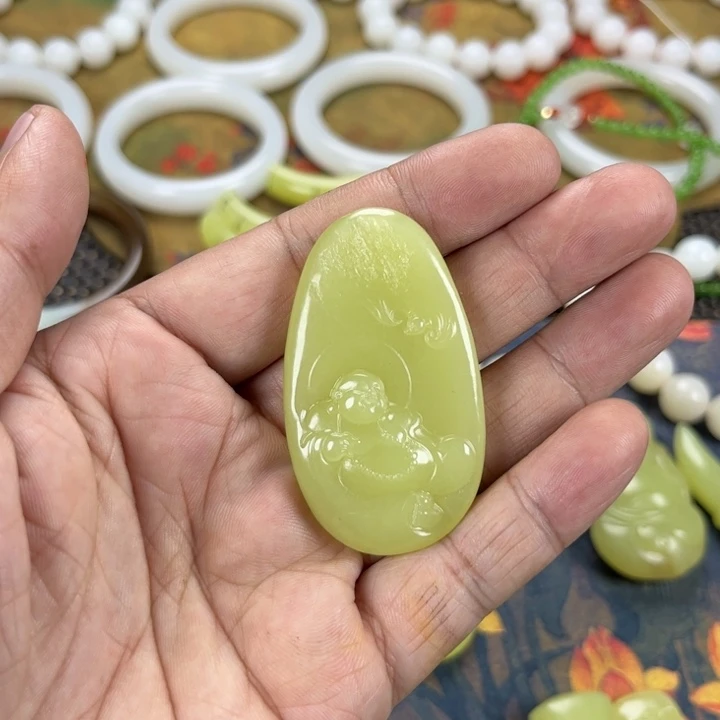 手链未镶嵌和田玉（糖玉）