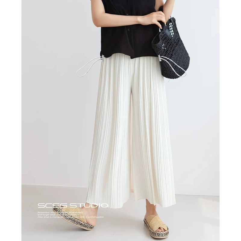 孕妇夏季阔腿裤外穿休闲透气显瘦时尚薄款垂感宽松百搭休闲裤