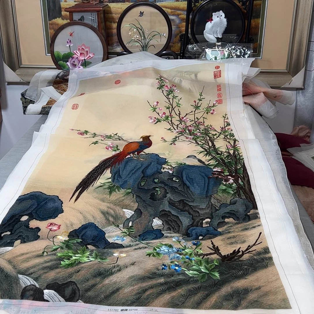 刺绣纯手工刺绣画