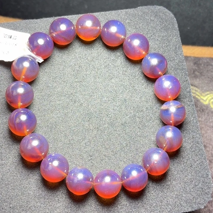 琥珀未镶嵌珠宝奇石11mm红蜜紫罗兰