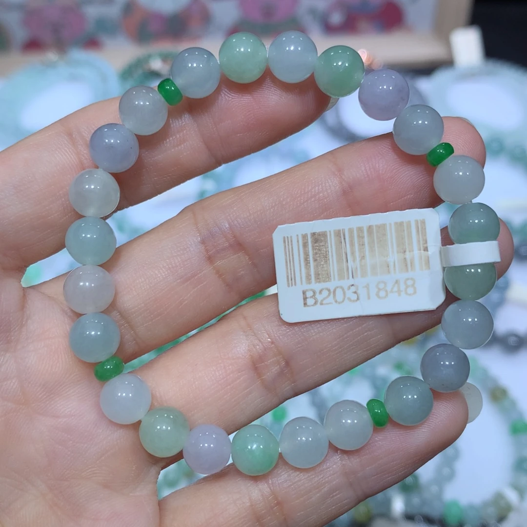 翡翠未镶嵌手链天然