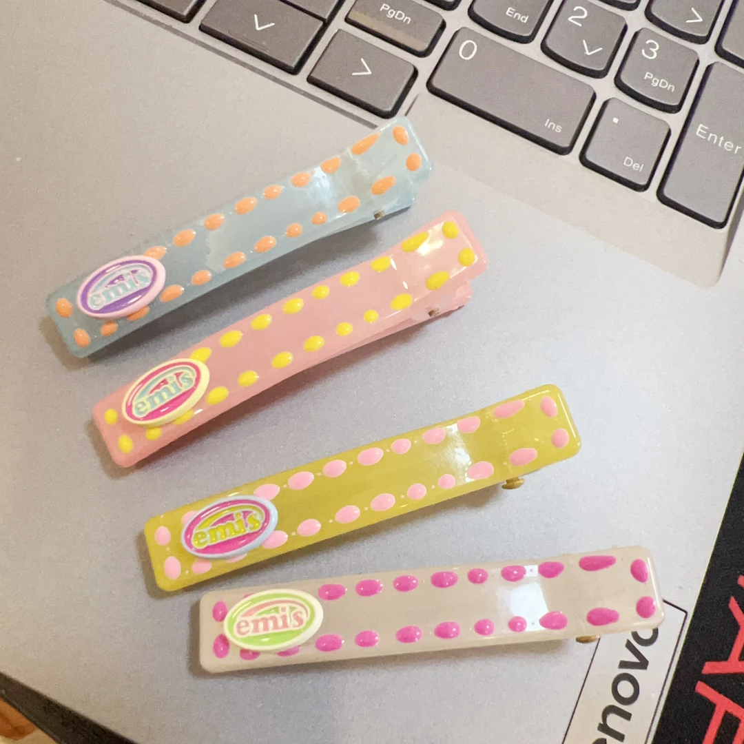 滴油字母侧边夹刘海夹J1402