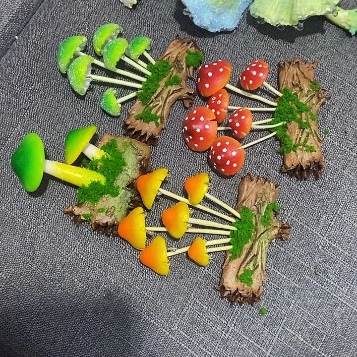 林***.双层款树脂粘土蘑菇冰箱贴