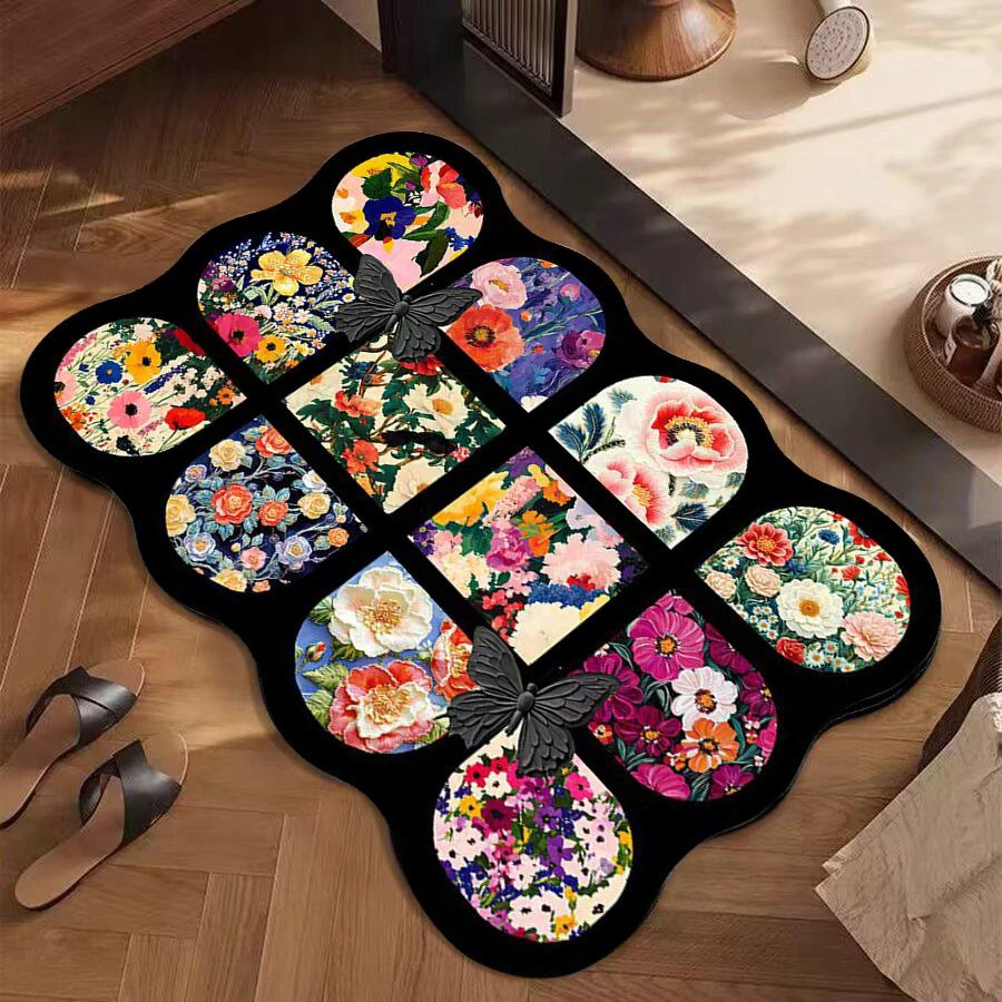 日式拼图50*80cm硅藻泥底家用浴室厨房桌面台面垫子