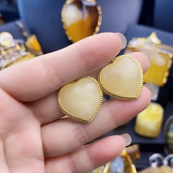 琥珀银S925镶嵌裸石