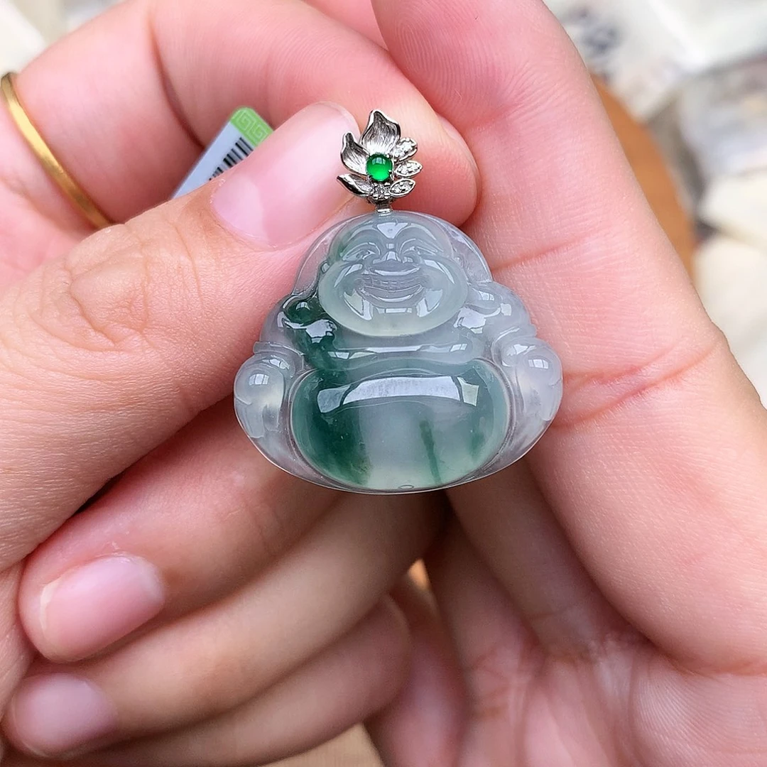 【闪购商品】18K金镶嵌挂件翡翠一