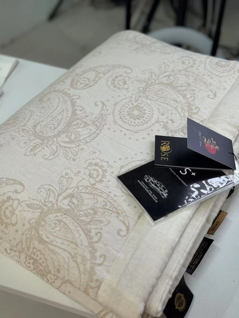 (腰果）新店给你个不一样的感觉高端棉麻空调被麻本色印花欧式