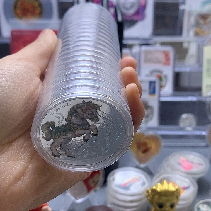 纯银无盒有证天马行空银币20枚