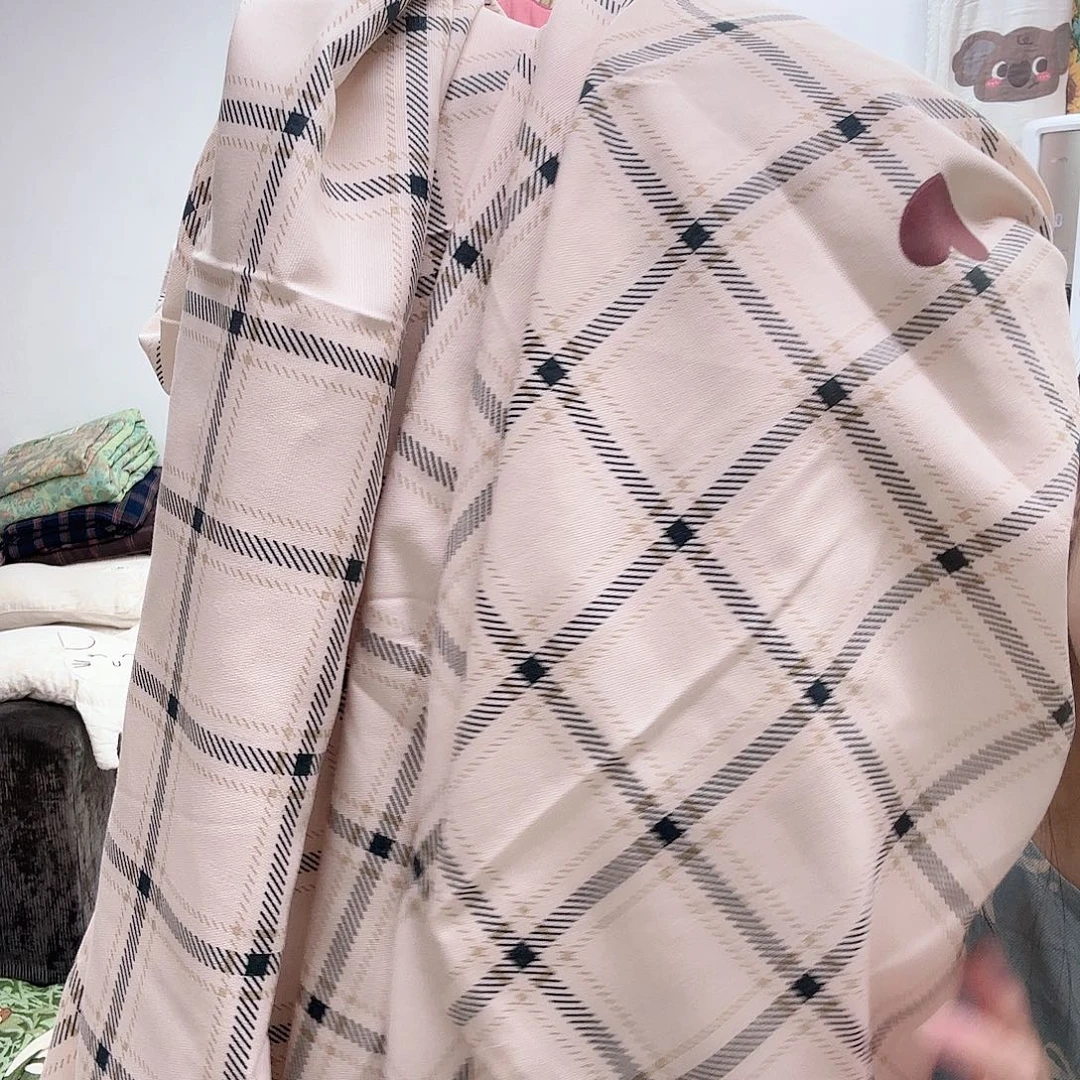 全棉老粗布床单浅爱心格240/250。2条