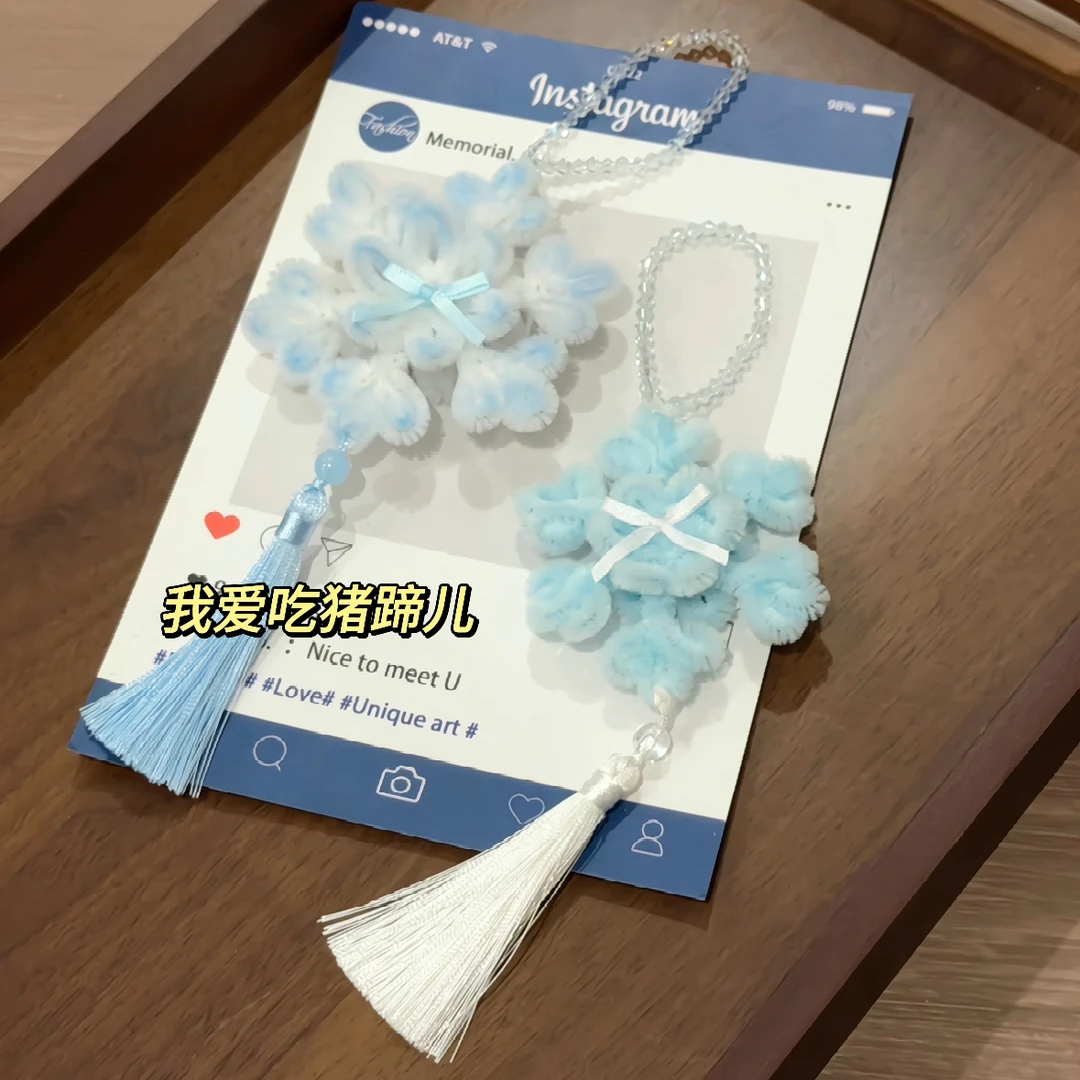 扭扭棒雪花挂件手工DIY材料包冬日礼物驾车个人用品