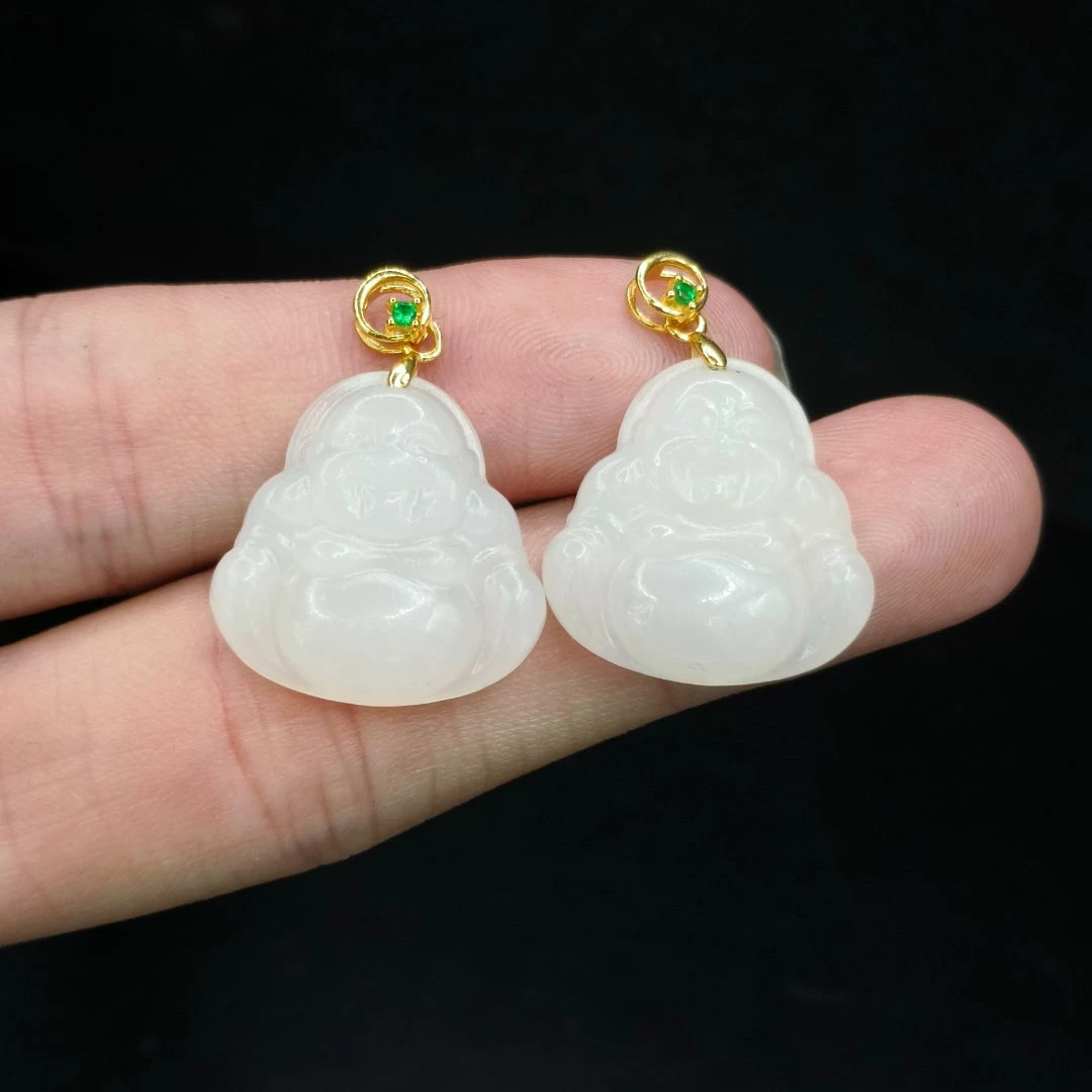 【龙想精选】和田玉佛公吊坠赠链YC3【多样性发其一】约19-19-5mm
