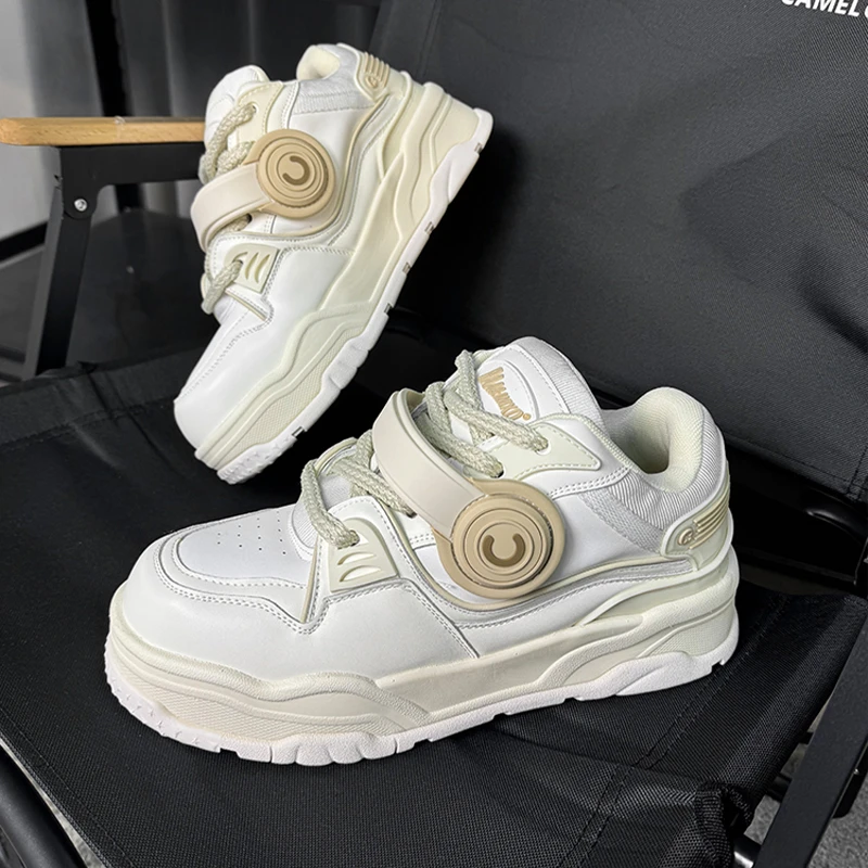 国潮耳机鞋子复古面包鞋男女款厚底增高休闲百搭运动鞋休闲板鞋